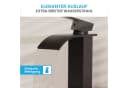 Bächlein Badarmatur Tamina Wasserfall hoch Schwarz Komplettset Bild 1
