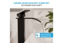 Bächlein Badarmatur Tamina Wasserfall hoch Schwarz Komplettset Bild 4