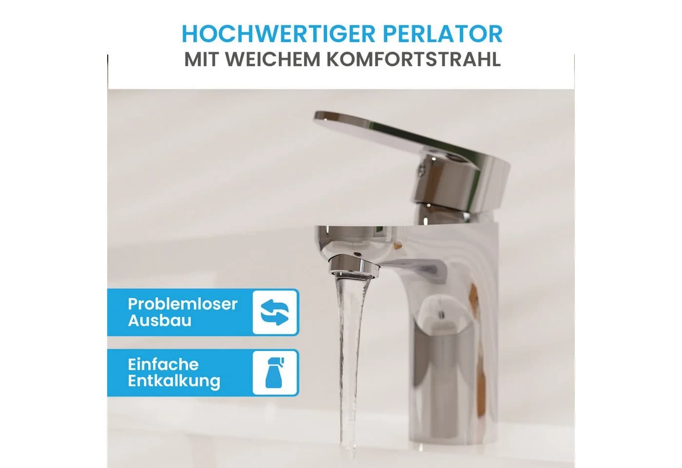 Bächlein Badarmatur Keila Waschtischarmatur Chrom Modern