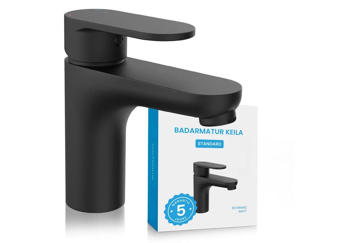 Bächlein Badarmatur Keila Schwarz Minimalistisches Design Waschtischarmatur - Bild 2