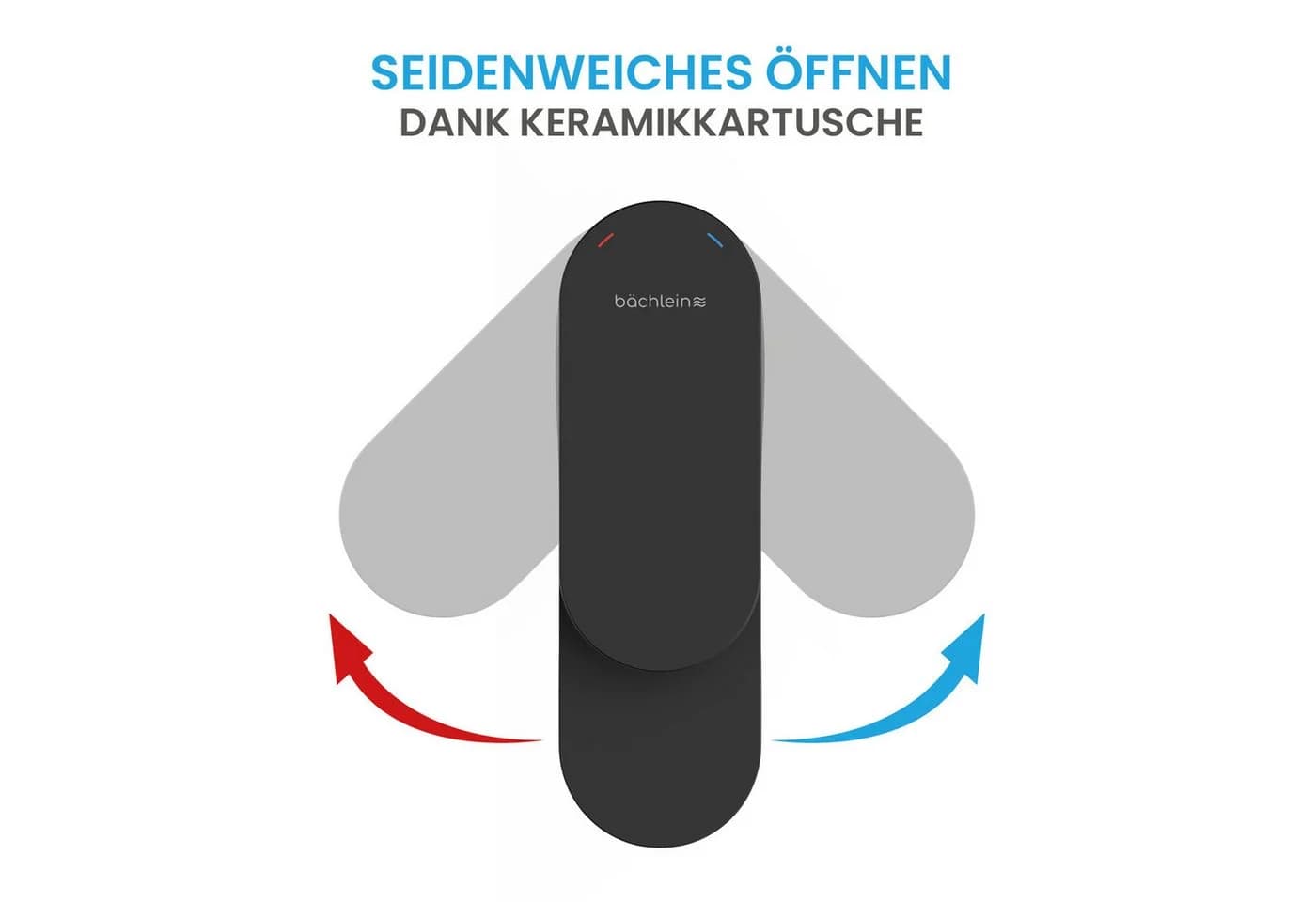 Bächlein Badarmatur Keila Schwarz Minimalistisches Design Waschtischarmatur - Bild 3