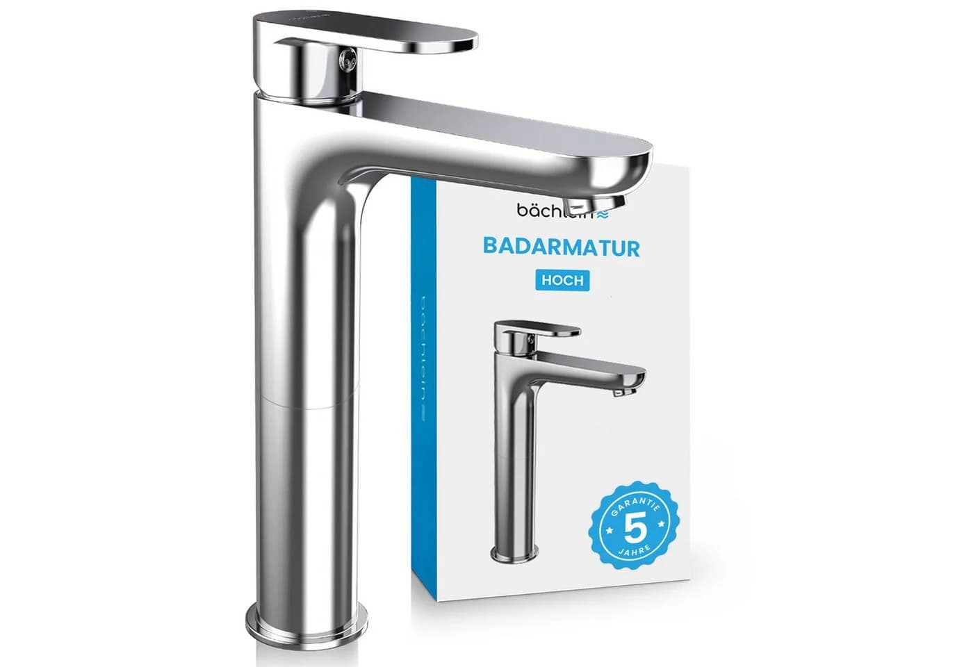 Bächlein Badarmatur Keila Hoch Chrom Aufsatzwaschbecken - Bild 2