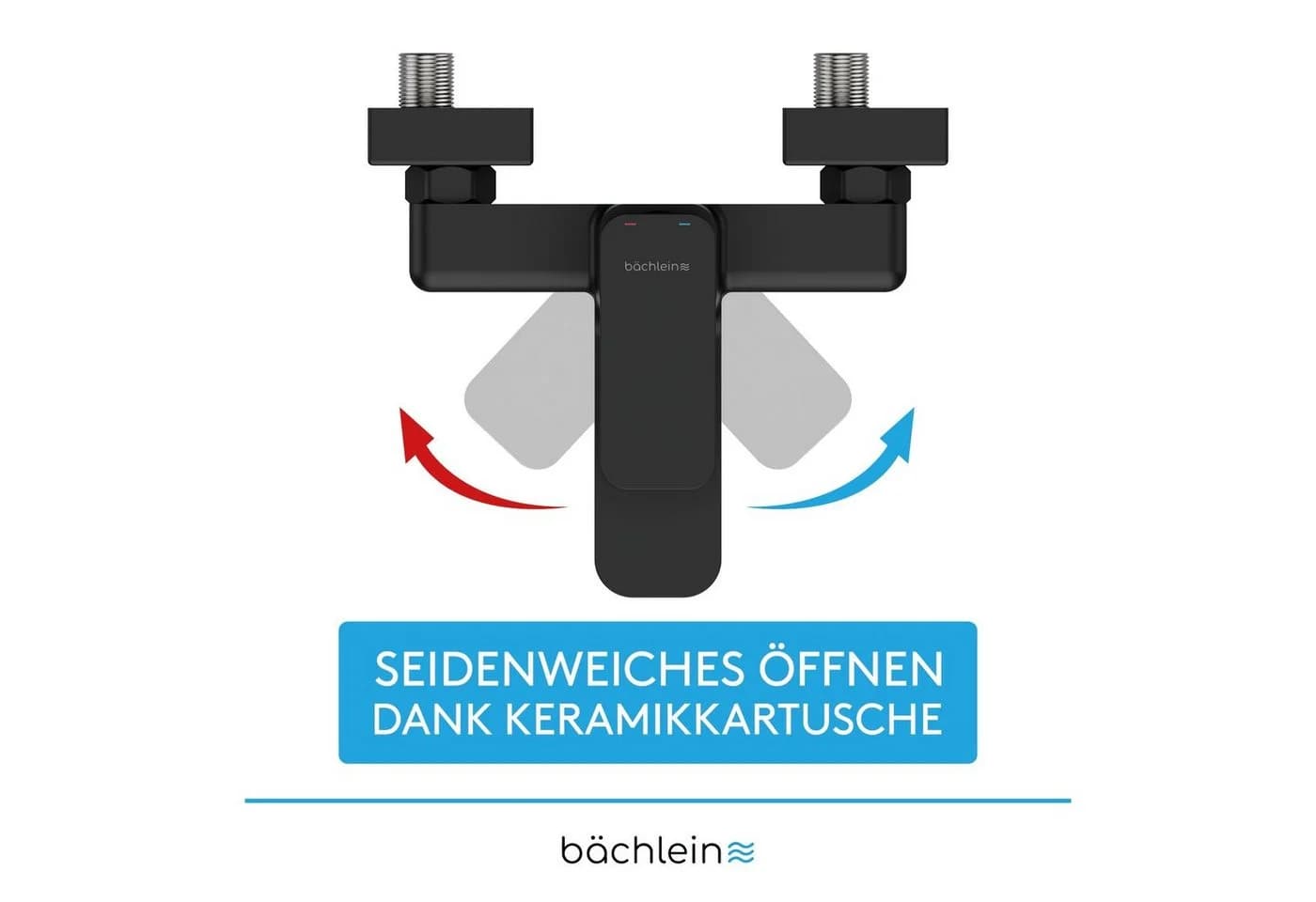 Bächlein Badewannenarmatur Junias Mischbatterie Chrom oder Schwarz - Bild 3