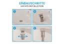 Bächlein Ablaufgarnitur Pop Up mit Überlauf - Werkzeugloser Einbau Bild 4