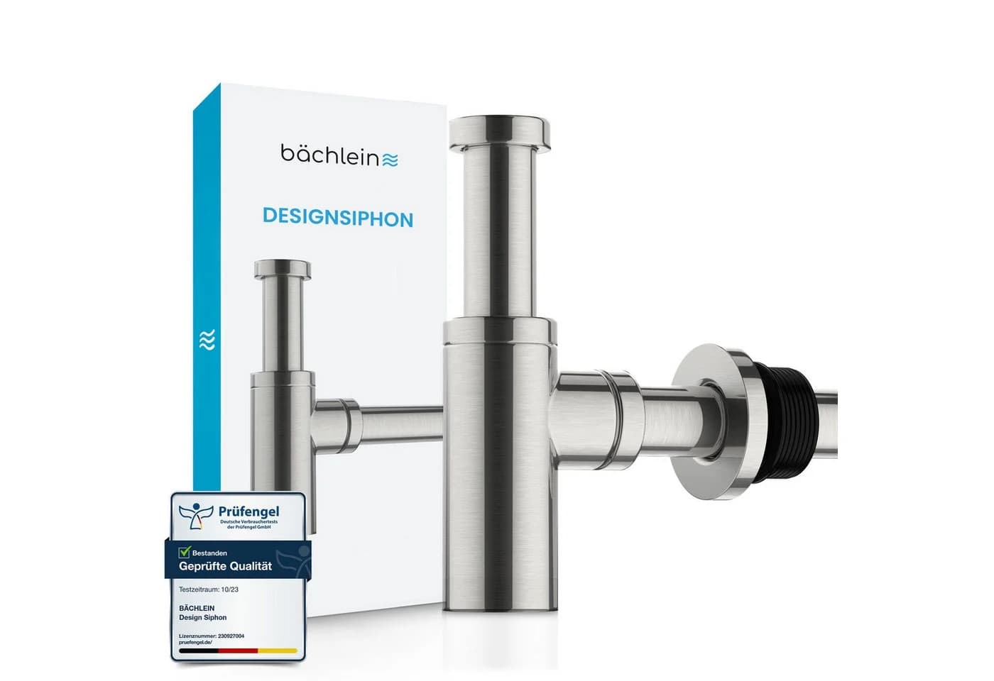 Bächlein Siphon Eleganter Waschbeckenablauf Edelstahl Gebürstet - Bild 2