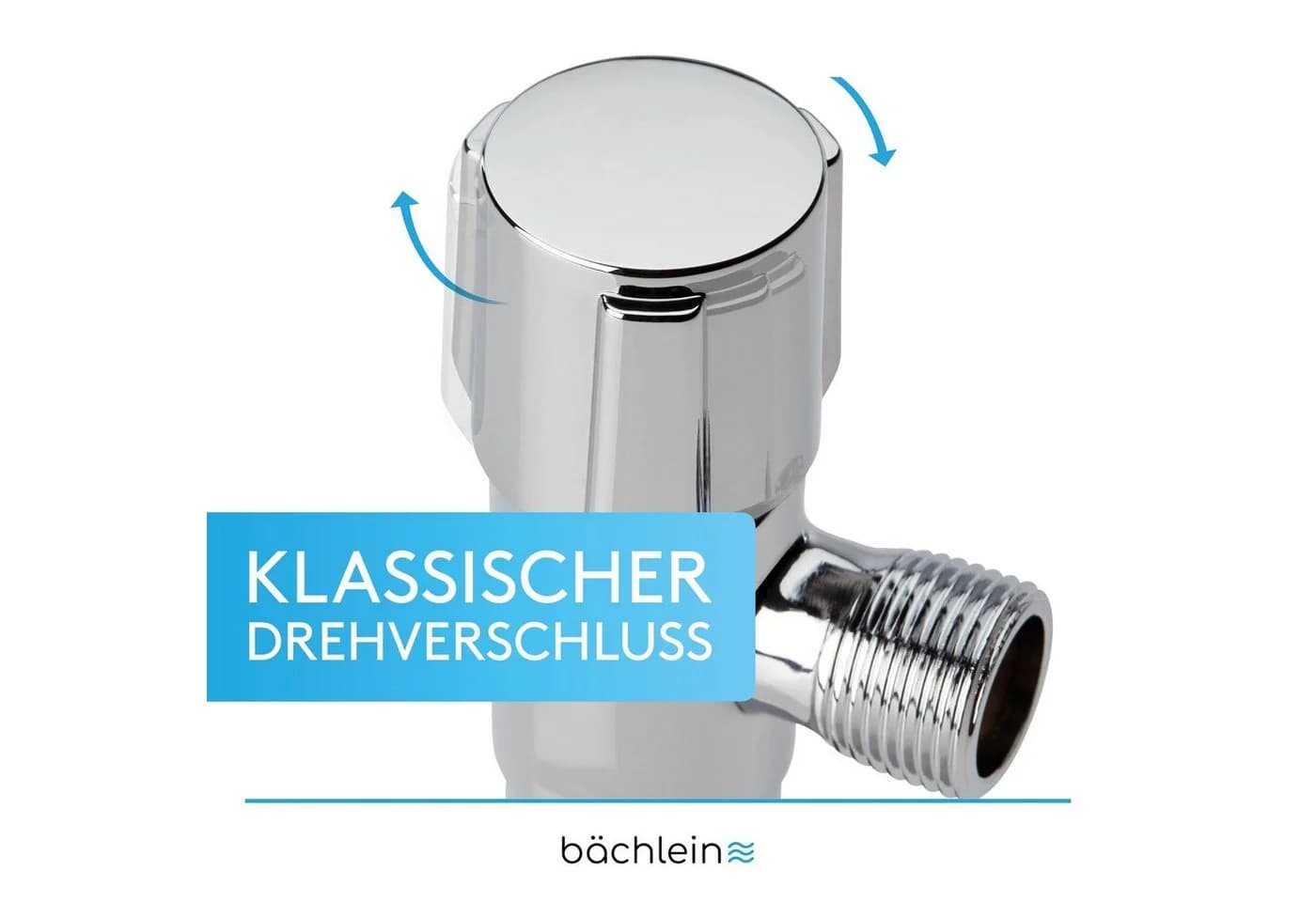 Bächlein Eckventil 2er-Set Schnellverschluss Verchromt
