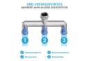 Bächlein 3-Wege Y-Verteiler mit Absperrhähnen G 3/4" Messing Bild 3