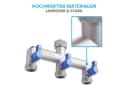 Bächlein 3-Wege Y-Verteiler mit Absperrhähnen G 3/4" Messing Bild 5