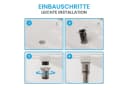 Bächlein Ablaufgarnitur Waschbeckenabfluss Pop-Up Keramik Click-Clack Funktion Bild 4