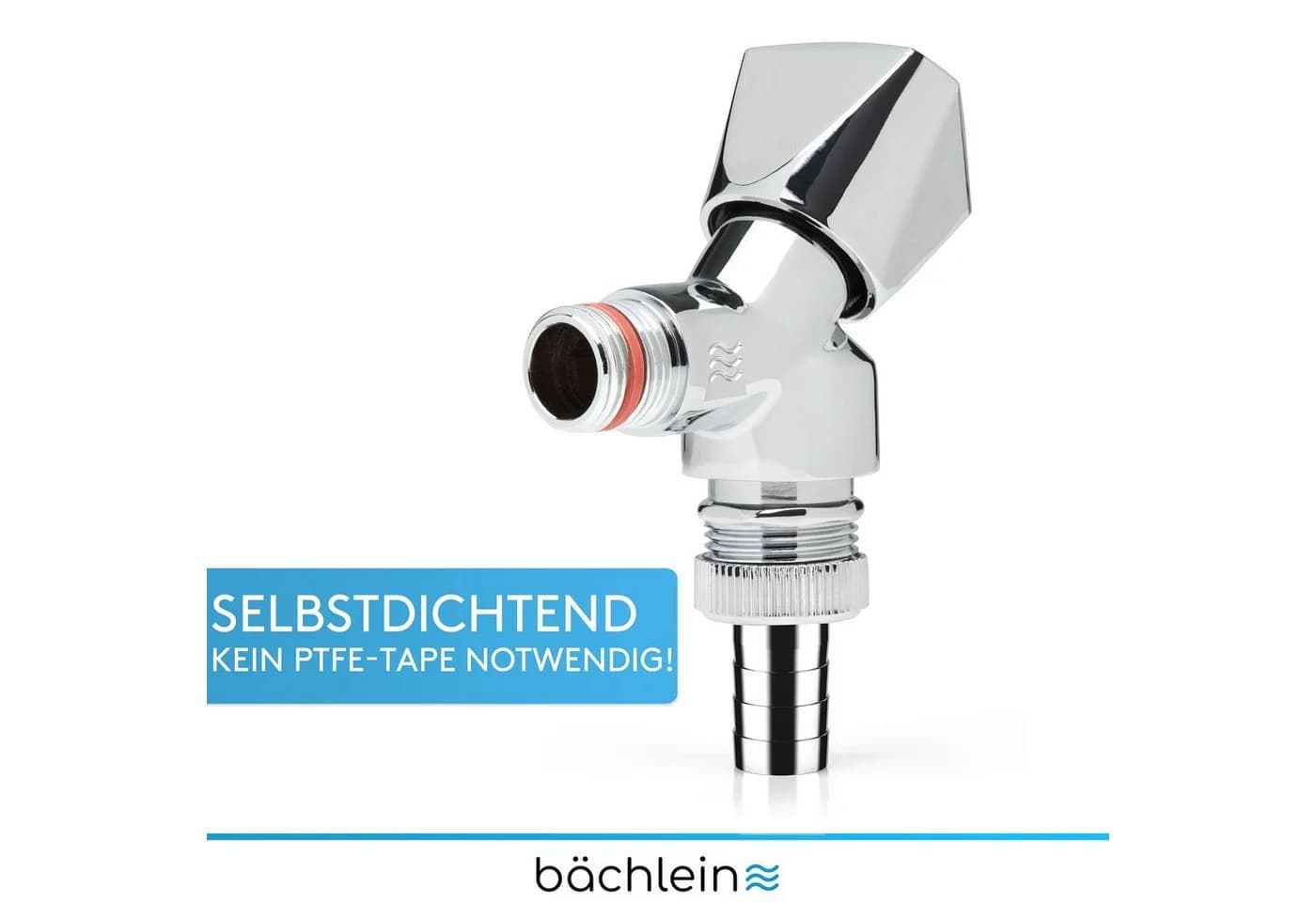 Bächlein Geräteventil 1/2 Zoll Chrom Selbstdichtend