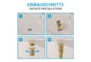 Bächlein Ablaufgarnitur Pop Up Gold Werkzeugloser Einbau Bild 4