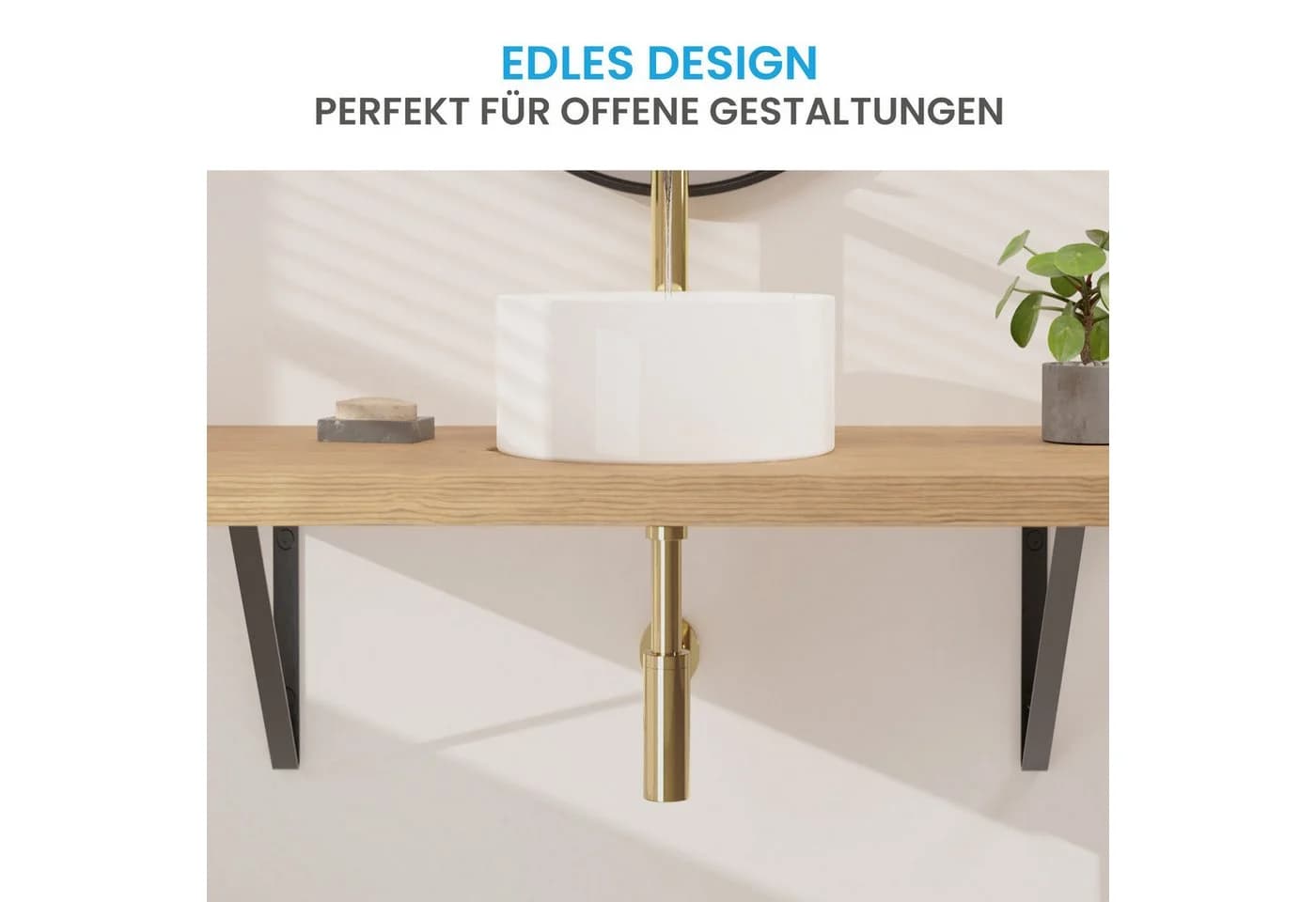 Bächlein Siphon Goldfarben 304 Edelstahl Universeller Waschbeckenablauf