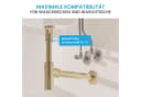 Bächlein Siphon Goldfarben 304 Edelstahl Universeller Waschbeckenablauf Bild 4