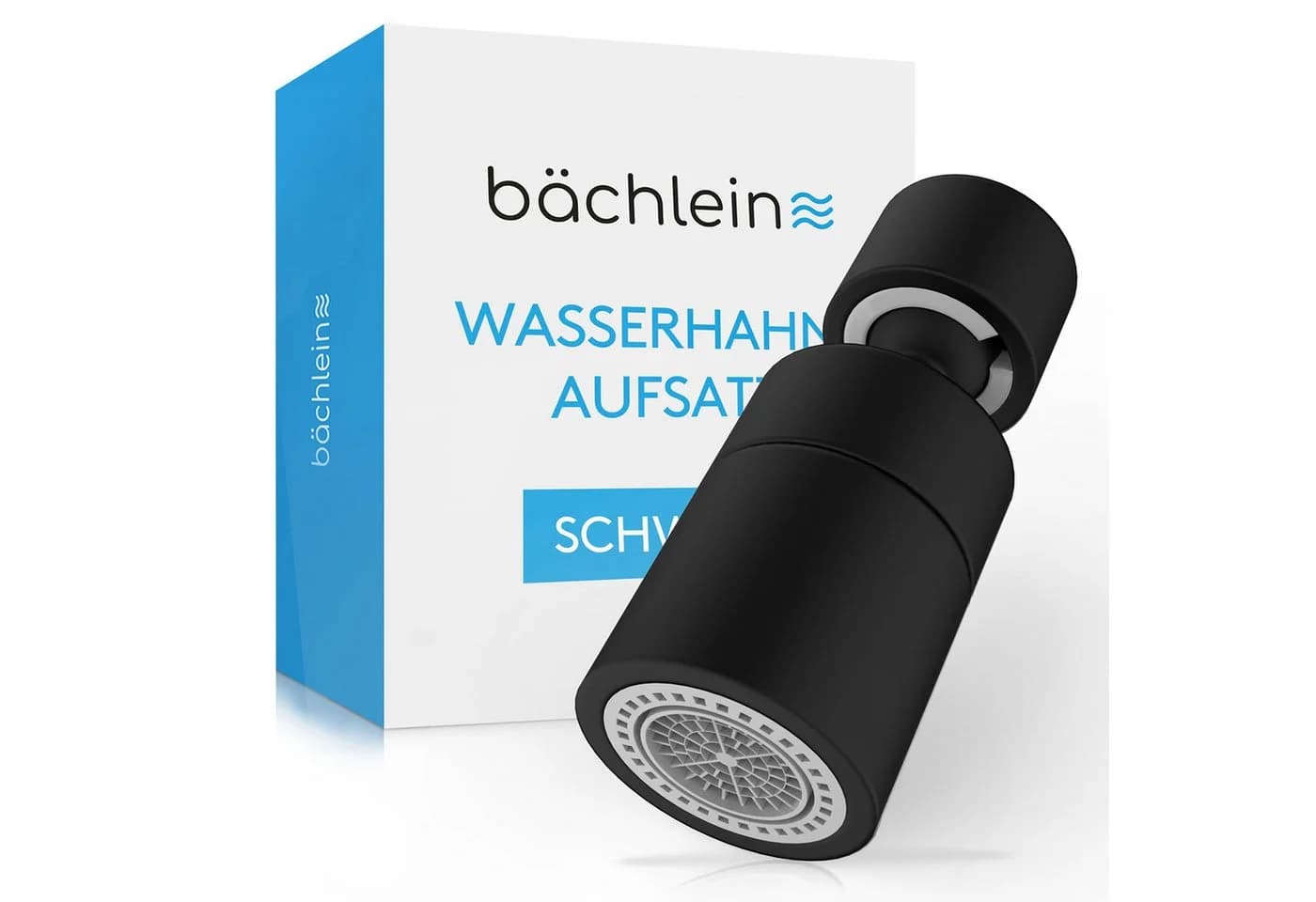 Bächlein Küchenarmatur Aufsatz Schwarz-matt 360° Schwenkbar 2 Strahlarten - Bild 2