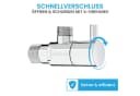 Bächlein Eckventil-Set schnellverschluss Komfort Chrom Bild 3