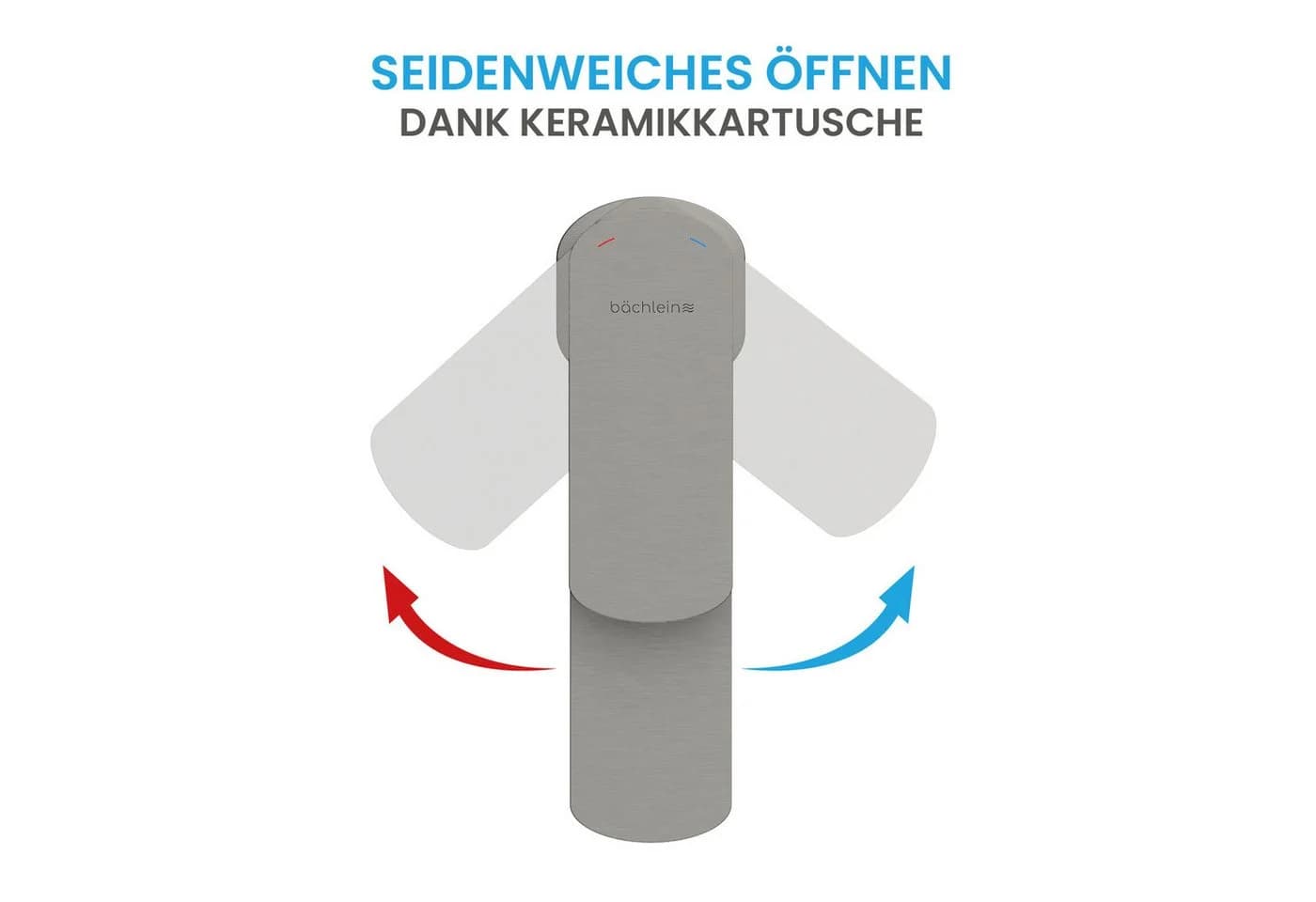 Bächlein Mizarela Waschtischarmatur Edelstahl gebürstet minimalistisch - Bild 3