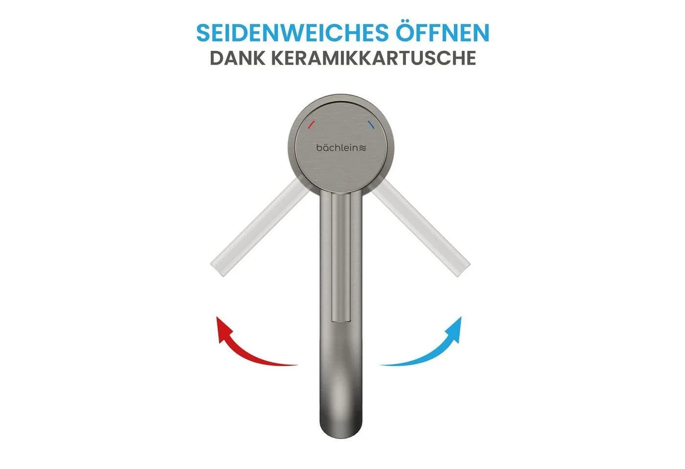Bächlein Badarmatur Susara Einhebel-Wasserhahn Silber Modern - Bild 3