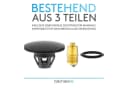 Bächlein Pop-Up Waschbeckenstöpsel Schwarz-matt mit Haarsieb Bild 1