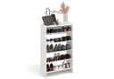 KOMTO Schuhregal Elexis 5 Schmal Weiß Offener Schuhschrank Bild 2