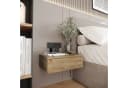 KOMTO Monaco Wandregal mit Schublade 2er Set Braun Bild 1