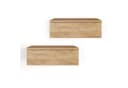 KOMTO Monaco Wandregal mit Schublade 2er Set Braun Bild 2