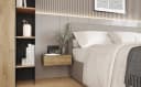 KOMTO Monaco Wandregal mit Schublade 2er Set Braun Bild 3