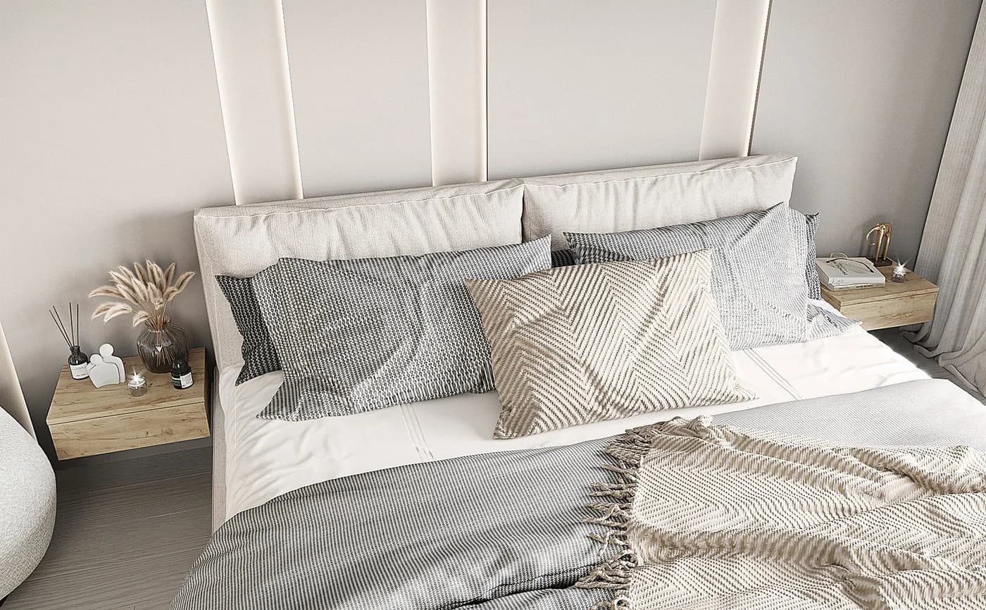 KOMTO Monaco Wandregal mit Schublade 2er Set Braun - Bild 5
