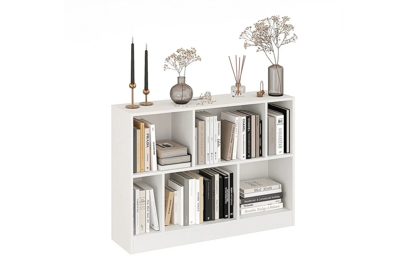 KOMTO Bücherregal Rectolibra Weiß - Modernes Würfelregal - Bild 2