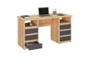 KOMTO Schreibtisch Oslo 140 mit Schubladen Moderner Bürotisch Bild 4