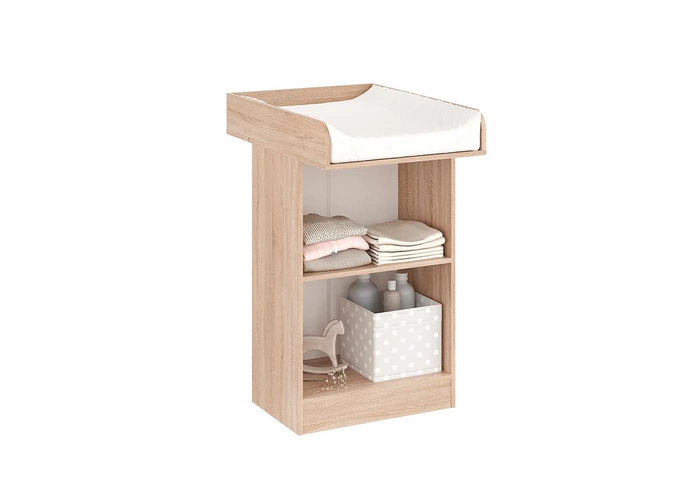 KOMTO Wickelkommode Weiß Wickeltisch Schmal Baby Kommode Wickelaufsatz - Bild 5