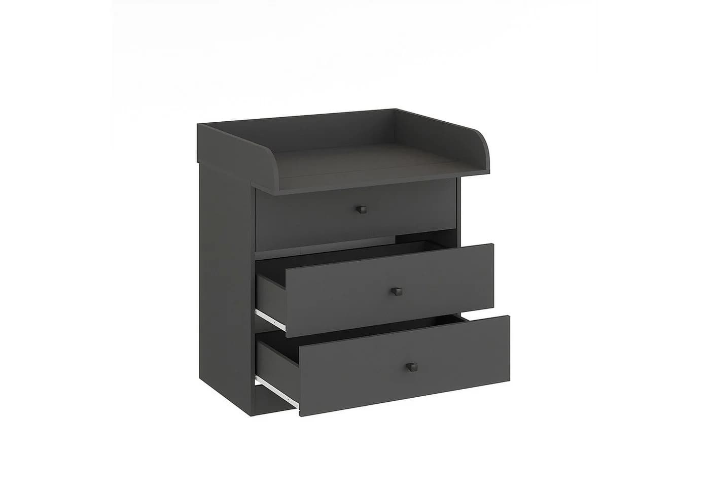 KOMTO Wickelkommode M3 Weiß mit abnehmbarem Wickelaufsatz und Schubladen - Bild 4