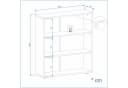 KOMTO Bücherregal Lumo 80 cm Weiß Bild 5