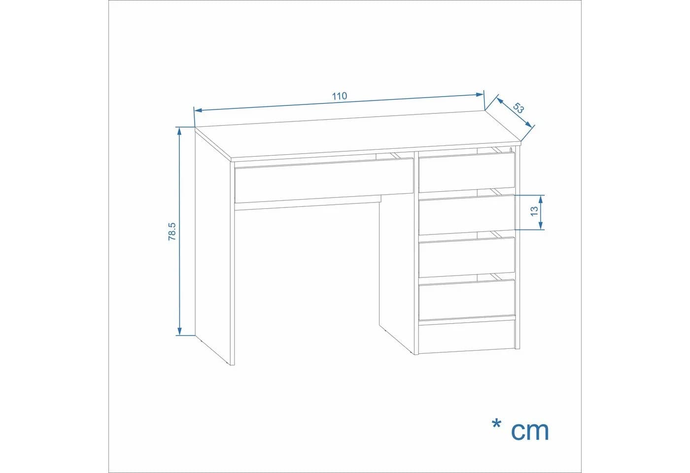 KOMTO Schreibtisch PLIO 110x53x78,5 cm - Bild 4