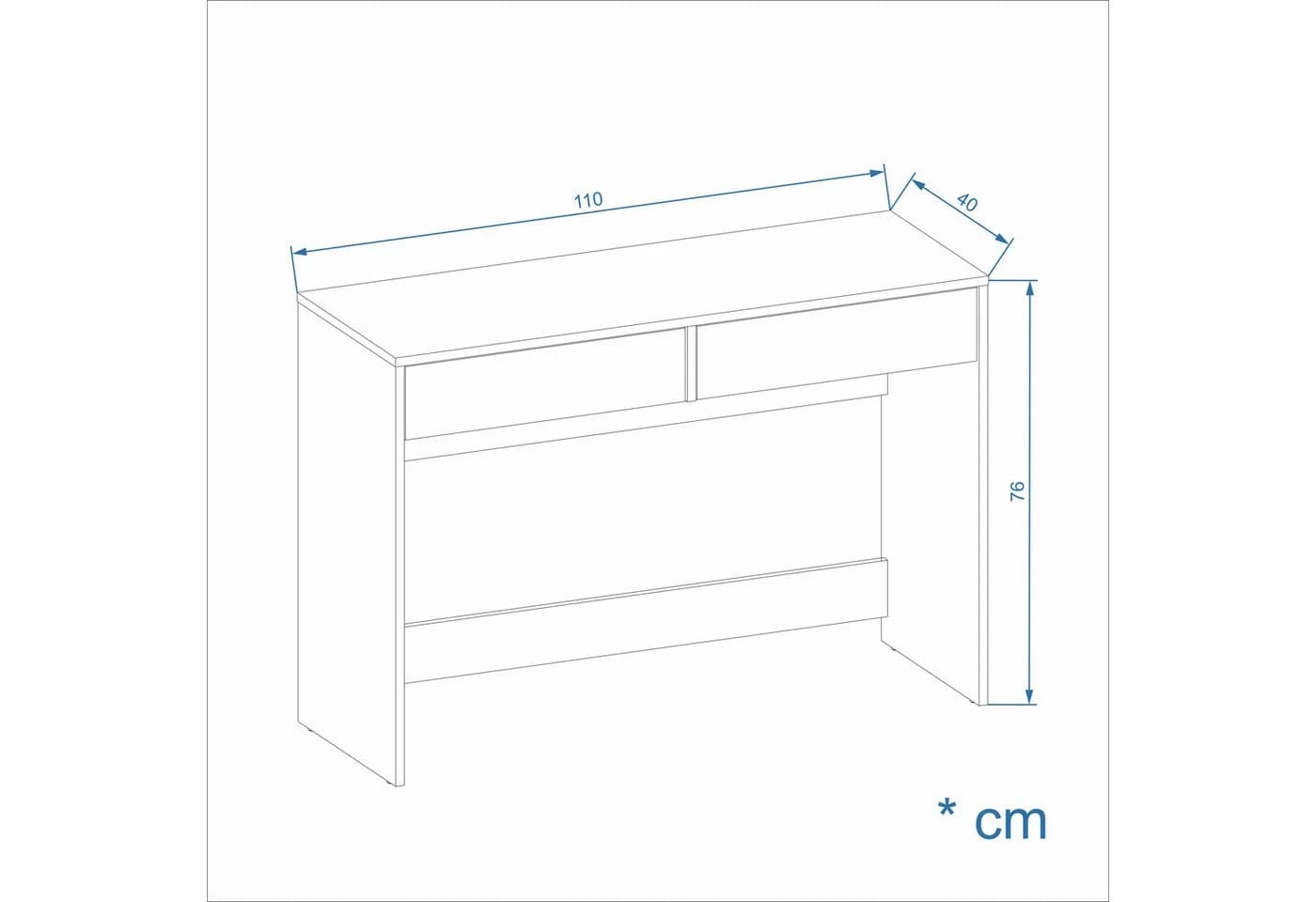 KOMTO Desk NOVA Schreibtisch mit 2 Schubladen - Bild 4