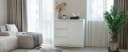 KOMTO Kommode Weiß mit 3 Schubladen und Türen – Sideboard PIKO Bild 3