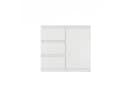 KOMTO Kommode Weiß mit 3 Schubladen und Türen – Sideboard PIKO Bild 4