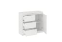 KOMTO Kommode Weiß mit 3 Schubladen und Türen – Sideboard PIKO Bild 5