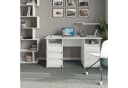 KOMTO Schreibtisch Oslo 140 Moderner Bürotisch mit Schubladen Weiß Bild 4