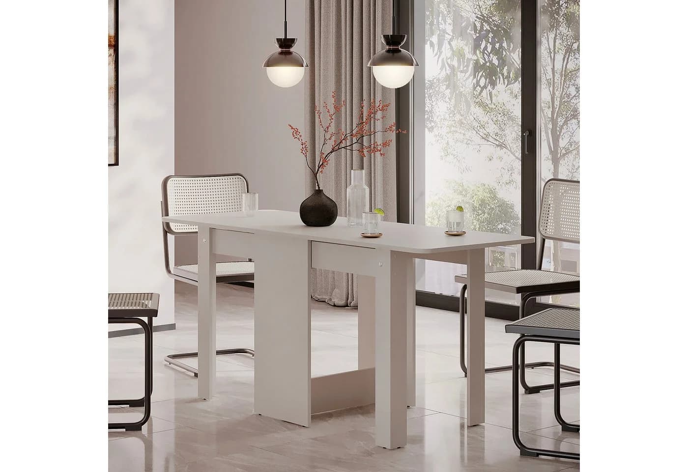 KOMTO Klappbarer Esstisch MOVA Beige Modern