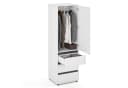 KOMTO Garderobenschrank CUBE Weiß Modern Mit Schubladen Bild 2