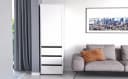 KOMTO Garderobenschrank CUBE Weiß Modern Mit Schubladen Bild 4