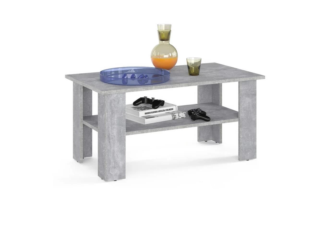 KOMTO Couchtisch Vienna Modern Grau Spanplatte