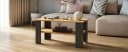 KOMTO Couchtisch Vienna Modern Spanplatte Honing Eiche Anthrazit Bild 3