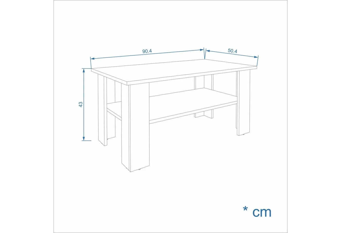 KOMTO Couchtisch Vienna Modern Spanplatte Honing Eiche Anthrazit - Bild 4