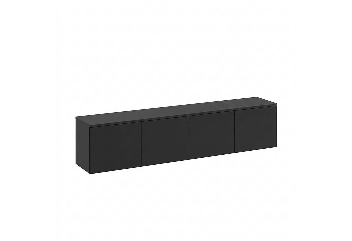 KOMTO TV Lowboard Hängend Schwarz Wandregaltisch - Bild 2