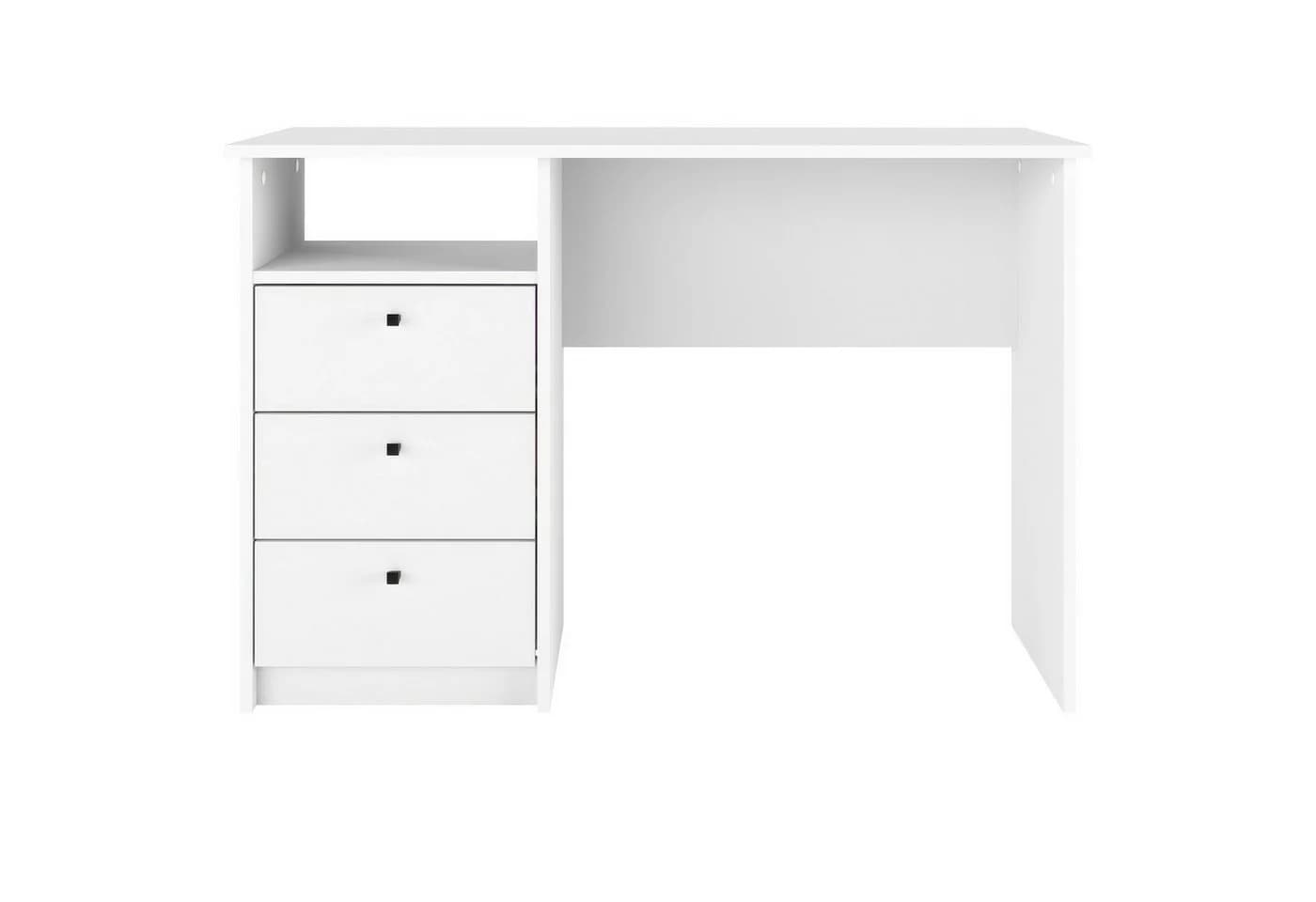 KOMTO Schreibtisch Oslo 110 H Weiß mit Schubladen - Bild 4