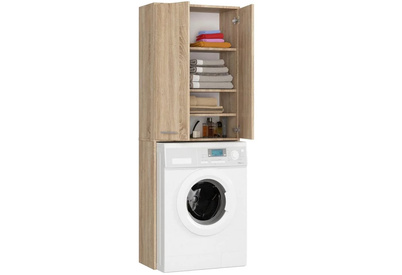 Milord FURNITURE Waschmaschinenumbauschrank 2-Türig Beige