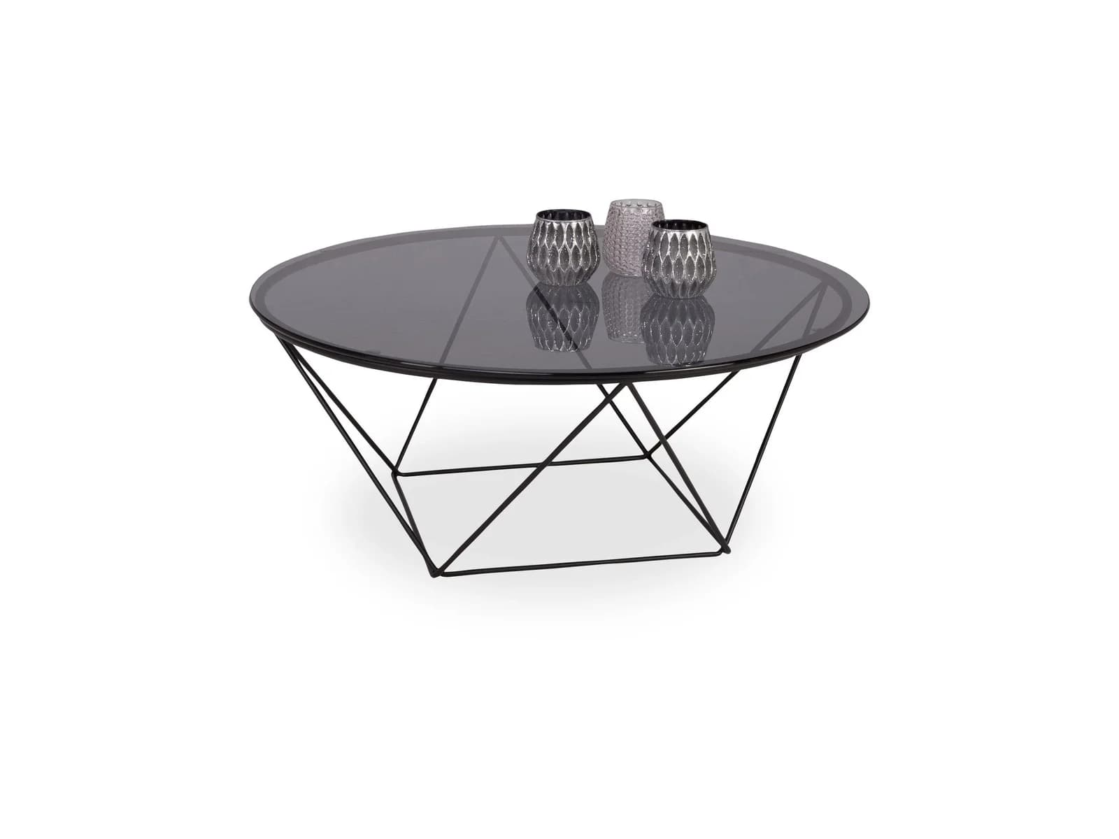 M2 Beauté Couchtisch NAIRO 2 Schwarz Glas Modern