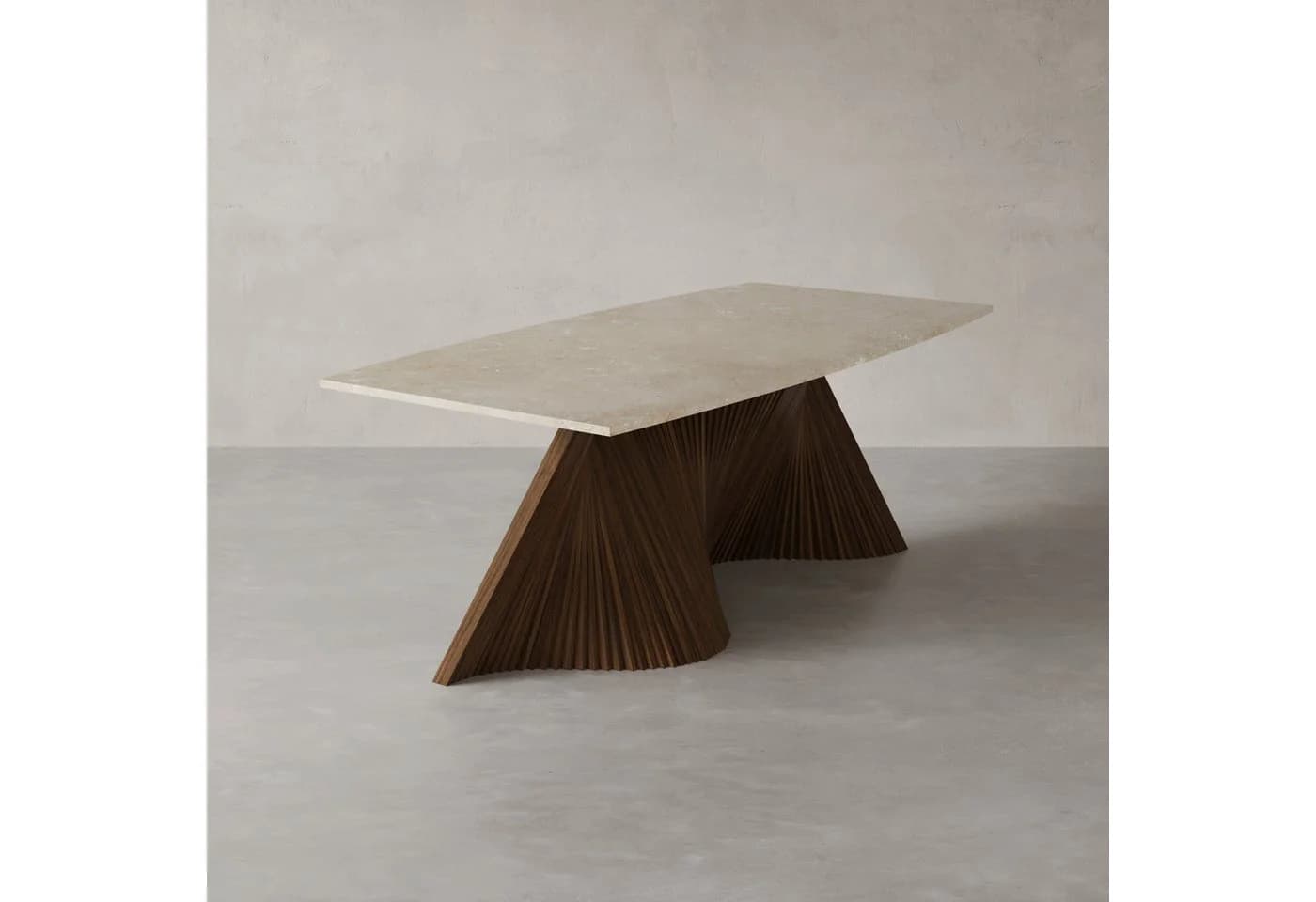 MAGNA Atelier Esstisch Tunis Marmor Crema Marfil Holzgestell - Bild 2