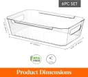 Lifewit Kühlschrank Organizer 6er Set Transparent BPA-frei Stapelbar Bild 1